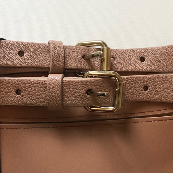 BCBGMAXAZRIA Nude Faux Leather Corset Belt Small - Picture 7 of 13